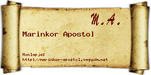 Marinkor Apostol névjegykártya